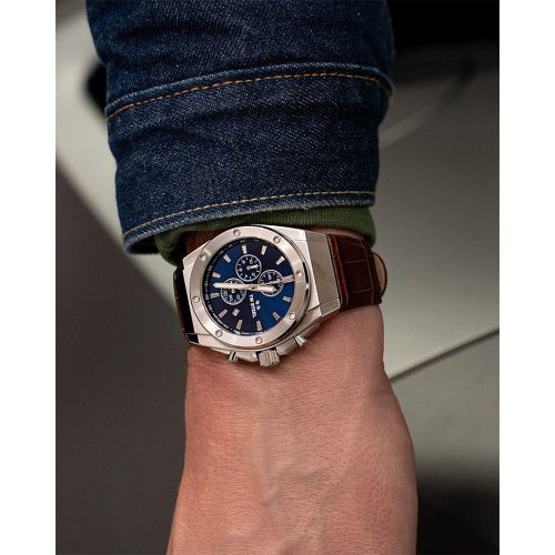 TW Steel Watches 下單即贈品牌籃球 CEO TECH系列 全鋼藍面計時碼錶