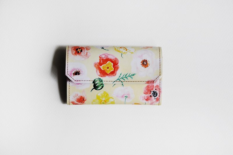 Handmade Paper Purse - Poppy Flower - กระเป๋าใส่เหรียญ - กระดาษ สึชมพู