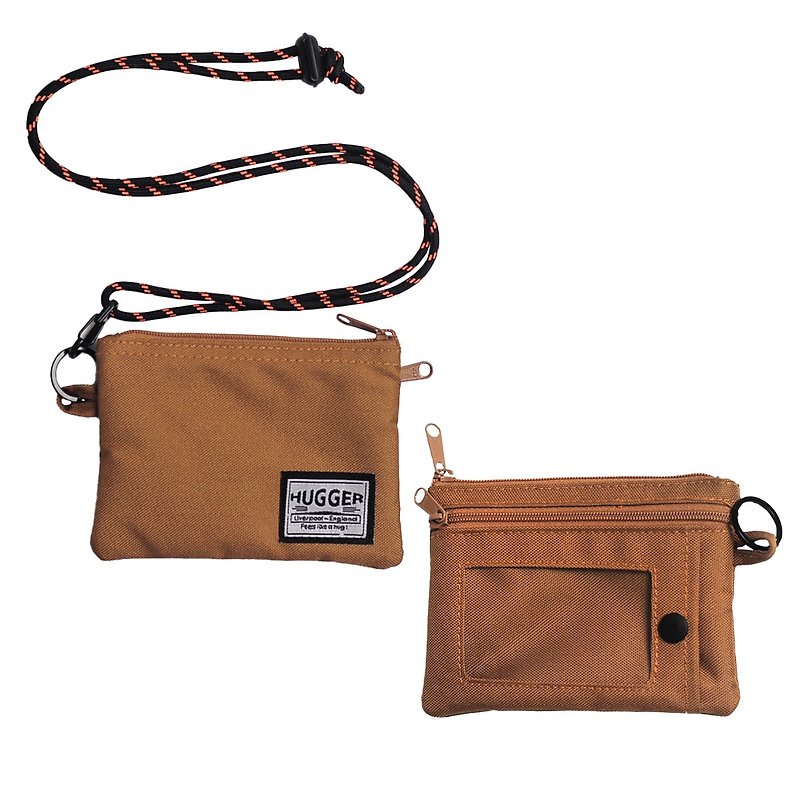 HUGGER Multifunctional Portable Pouch - กระเป๋าใส่เหรียญ - ไนลอน สีนำ้ตาล