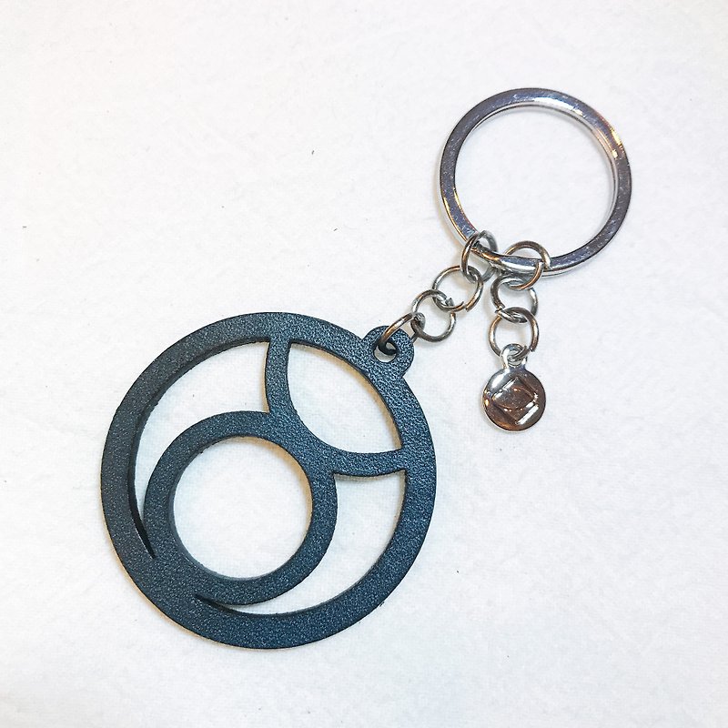 【La Fede】真皮星座鑰匙圈(金牛/雙子/巨蟹/獅子) - 鑰匙圈/鑰匙包 - 真皮 藍色