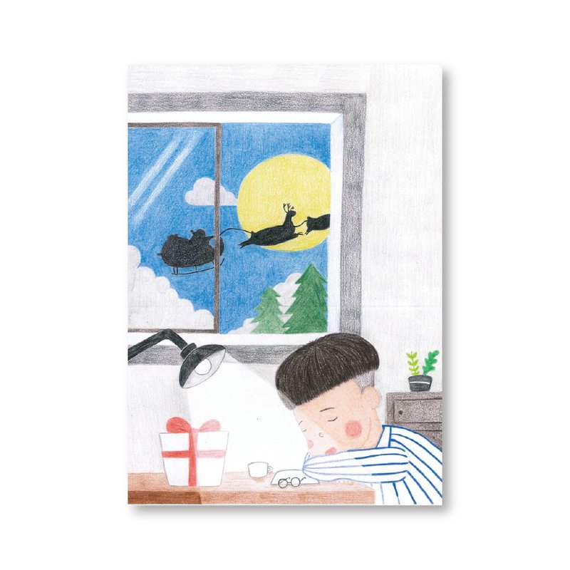 【Color pencil illustration postcard】So you came quietly - Cards & Postcards - Paper 