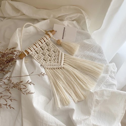 𝐚𝐧𝐧𝐢𝐞𝐞𝐢𝐧𝐧𝐚 |macrame studio Macrame 編織 流蘇 珠珠 小型 吊飾 掛飾