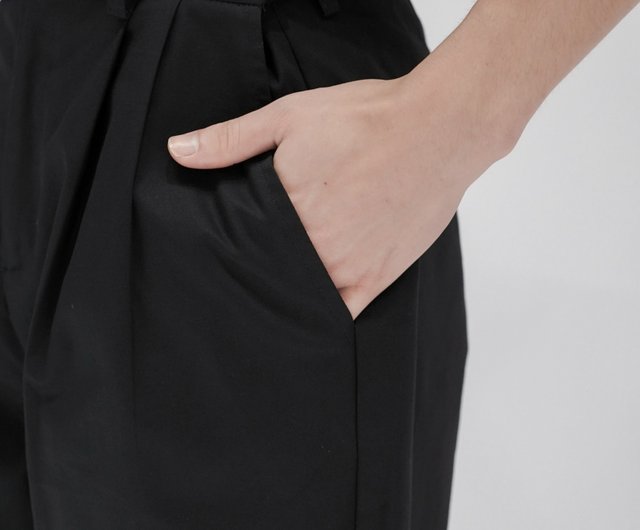 Topshop black clearance paperbag trousers