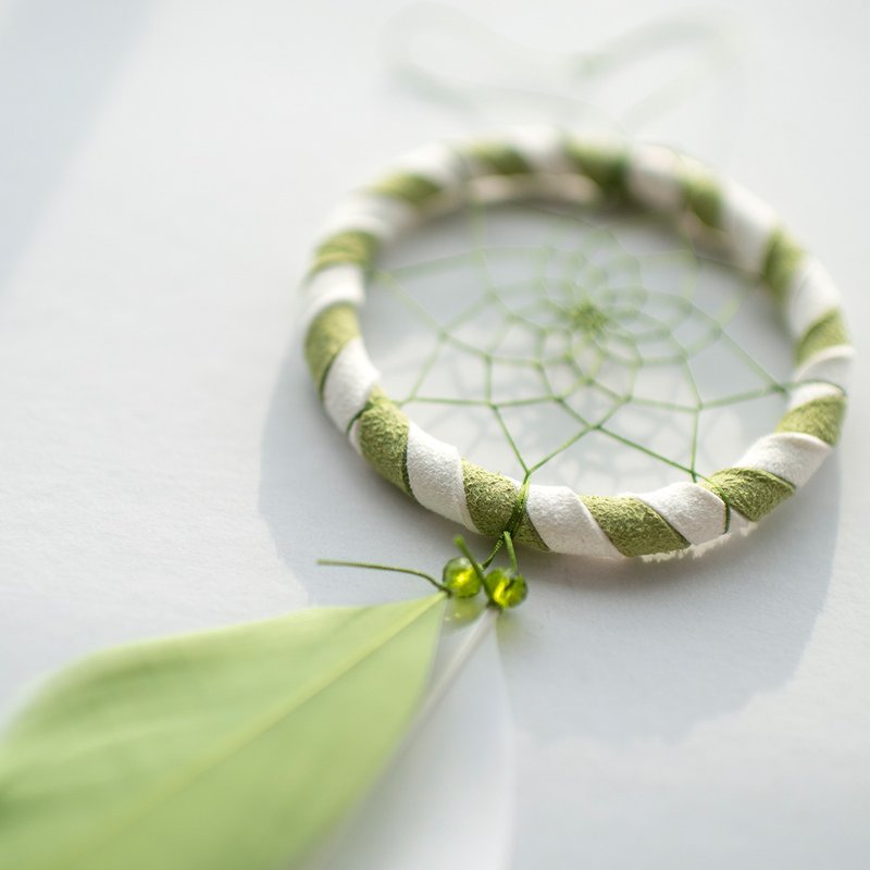 Dreamcatcher material package 8cm-summer solstice green (two-color), diy gift, Valentine's Day gift - Other - Other Materials 