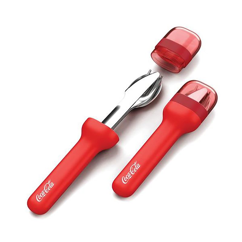 ZOKU x CCoca-Cola Stainless Steel Pocket Utensil Set - Cutlery & Flatware - Stainless Steel Red