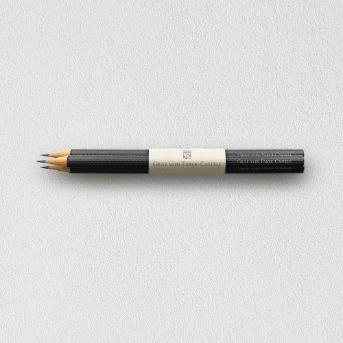 文聚 【Graf von Faber-Castell】繩紋鉛筆3入-黑(原廠正貨)