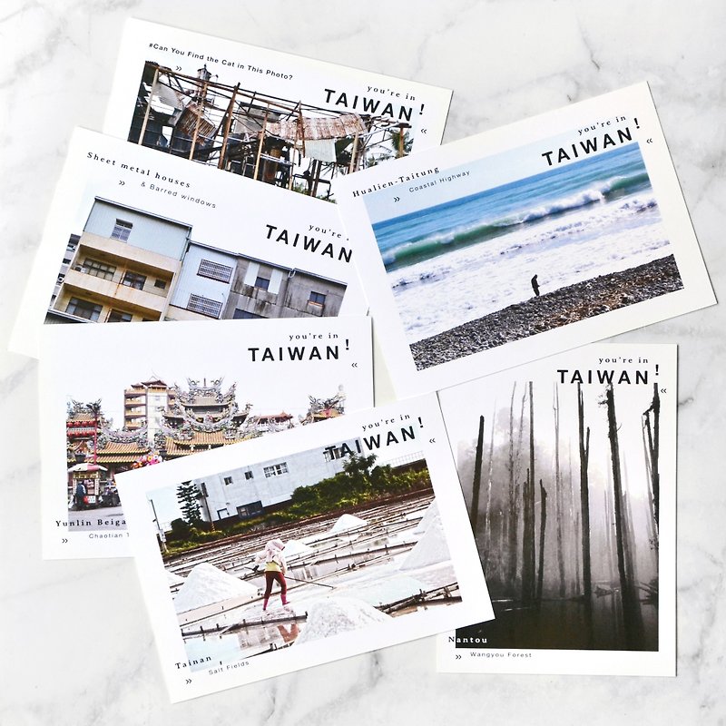 Photography Taiwan Postcards-Taiwan Landscape Set (6 pieces) - Cards & Postcards - Paper White