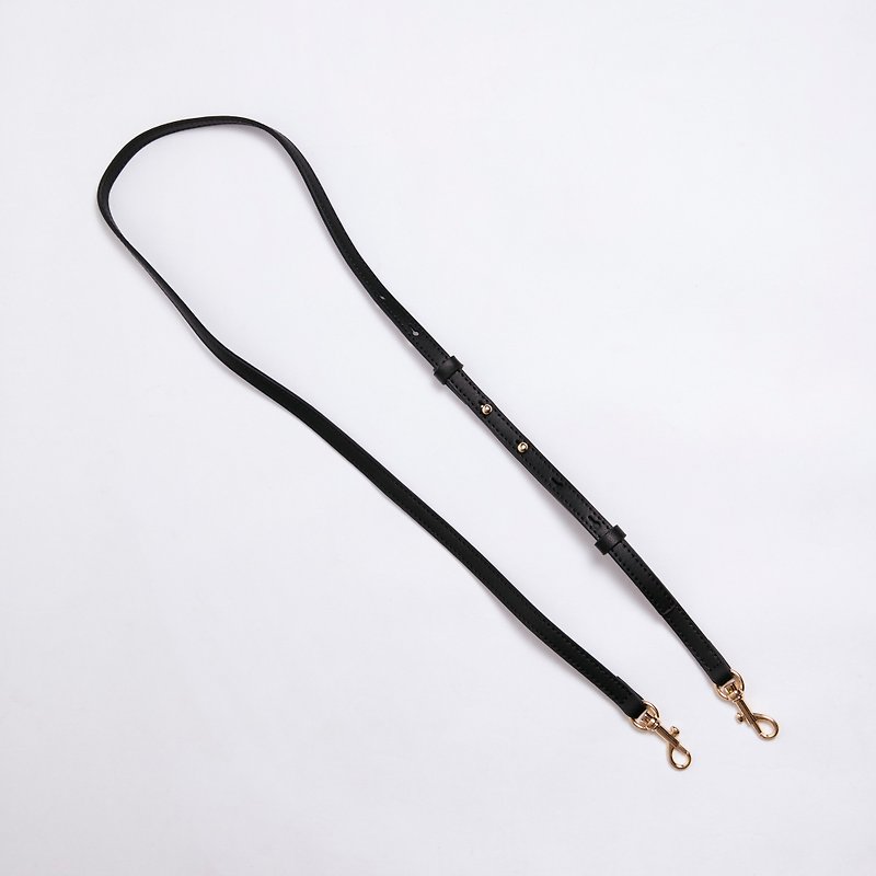 Leather Long Strap - Black (Width 1.2cm) - Messenger Bags & Sling Bags - Genuine Leather Black