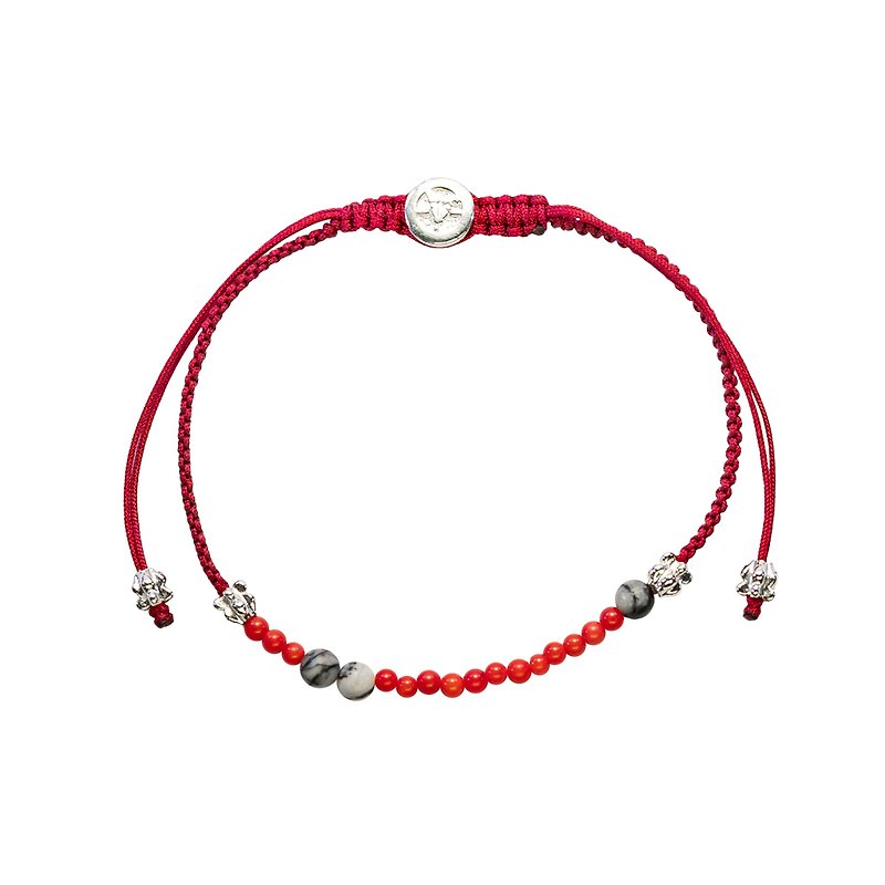 Beliefinluck-Sattra collection: Guan Yu bracelet Natural Stone - Bracelets - Stone Red