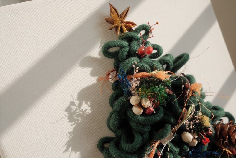 【Taichung】Knitting and painting Christmas tree basic class for beginners, parent-child class, 10% off for two people traveling together - Knitting / Felted Wool / Cloth - Cotton & Hemp 