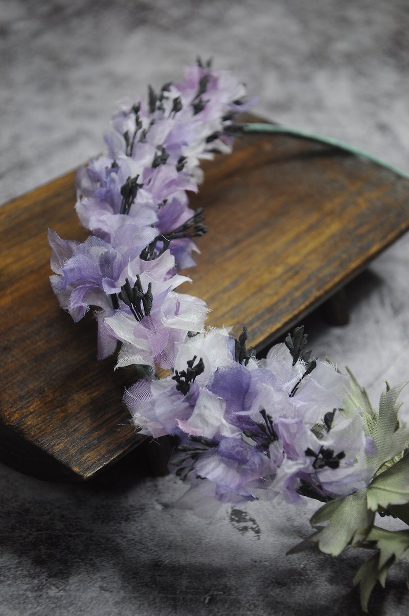 [Japanese Dyeing Flower Craft] Delphinium Wreath | Dyeing Flower Course - จัดดอกไม้/ต้นไม้ - ผ้าไหม 
