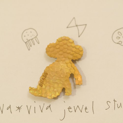 viva viva jewel studio トイプードル ちびブローチ 素材 真鍮