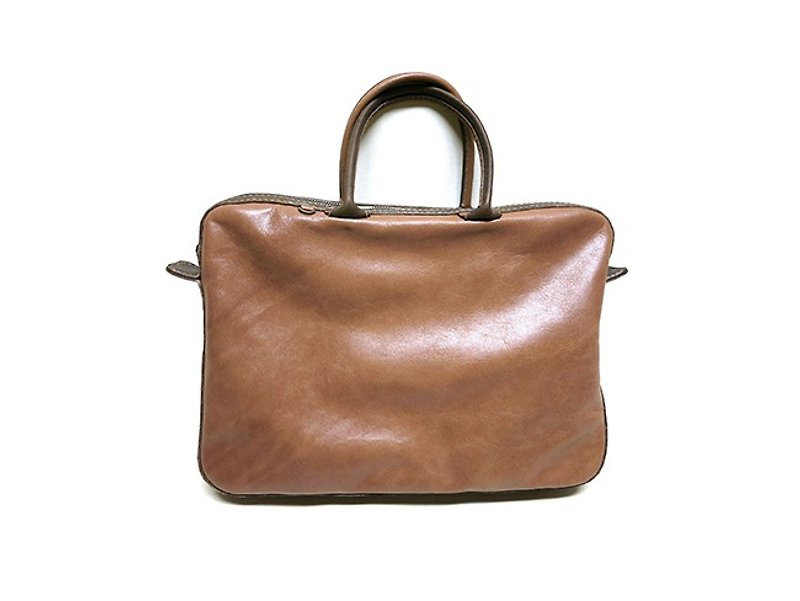 Little Boy~ Real cow leather bag bag dual use - Handbags & Totes - Genuine Leather Brown