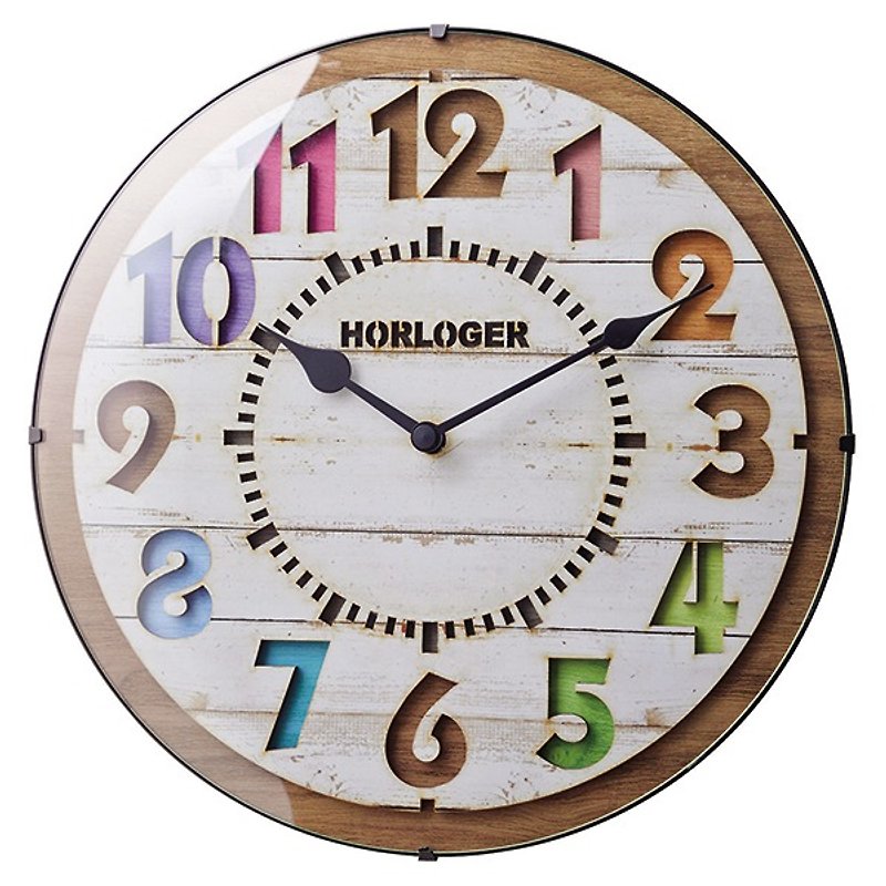 Forli- color layer mute wall clock - Clocks - Wood Multicolor