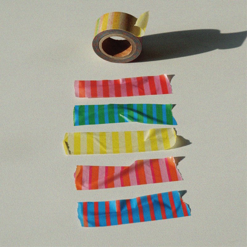 Vintage Stripe Patterns Ver.1 Masking Tape - 紙膠帶/和紙/PET - 紙 多色