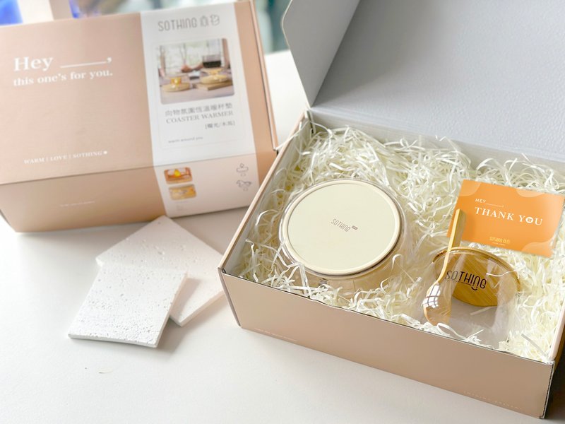 【Limited Edition Christmas Packaging | Fast Shipping】 Ambient Constant Temperature Warmer Coaster Candlelight Glass Cup Gift Set - Other Small Appliances - Other Materials 