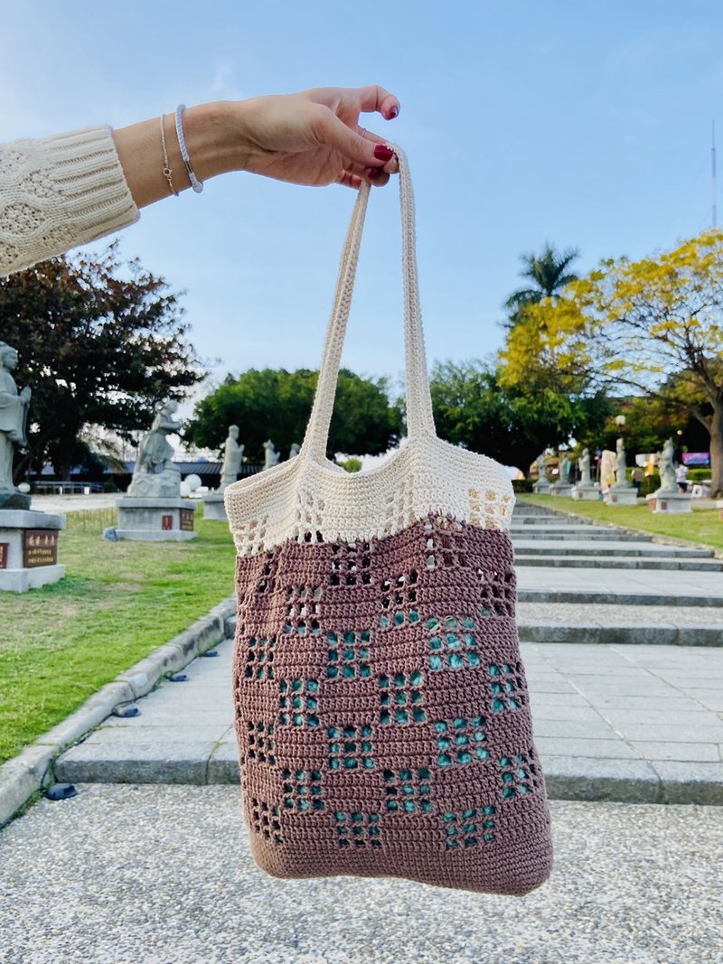 材料包 格子包材料包  /編織材料包 / 編織包 - 編織/刺繡/羊毛氈/縫紉 - 棉．麻 多色