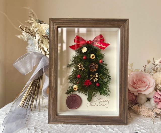 67.クリスマス アート作品 フレーム付き クリスマスツリーフォトフレーム手作りDIY素材パッケージ