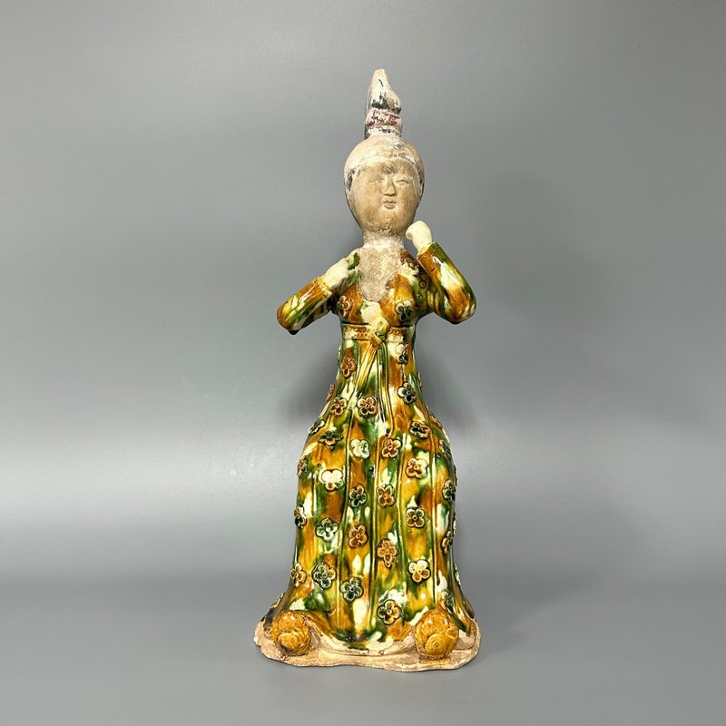 唐三彩女俑 - 擺飾/家飾品 - 陶 卡其色