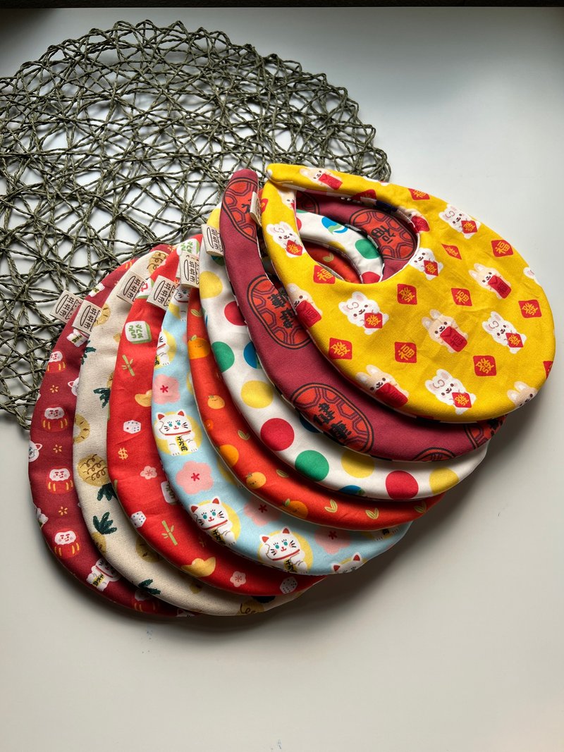 Patchwork. Handmade - New Year Doudou - Bibs - Cotton & Hemp 