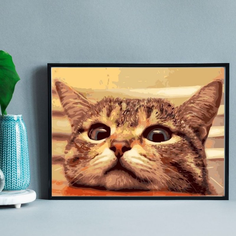 Where the cat lover is creative digital oil painting【Sales Ranking】 - วาดภาพ/ศิลปะการเขียน - วัสดุอื่นๆ 