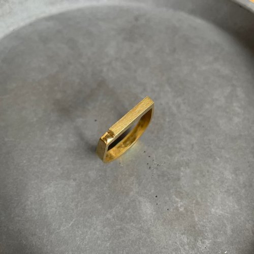 Right & Joy Design Studio 【Variety】D型黃銅造型戒指 -5