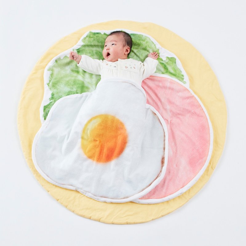 おくるみクレープ　【お食事Bセット・かわいさたまらん!ぷるぷるたまご】 - 彌月禮盒 - 棉．麻 黃色