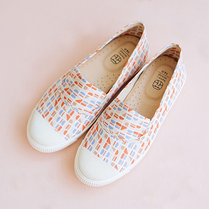 【22.0 Special Zone】Designed super comfortable floral shoes for you with small feet - Women's Casual Shoes - Cotton & Hemp Blue