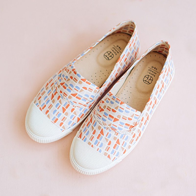 【22.0 Special Zone】Designed super comfortable floral shoes for you with small feet - Women's Casual Shoes - Cotton & Hemp Blue