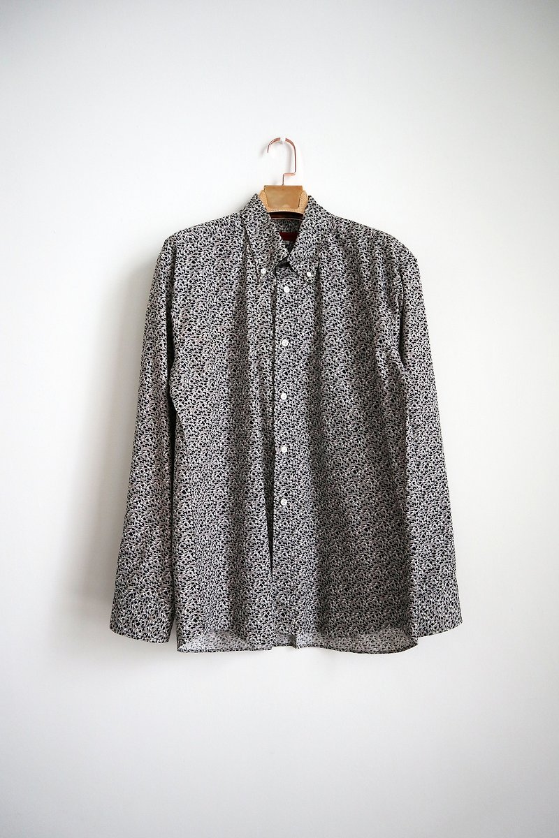 Pumpkin Vintage. Ancient leopard print shirt - เสื้อเชิ้ตผู้ชาย - ผ้าฝ้าย/ผ้าลินิน 