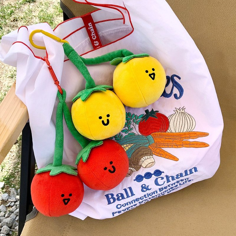 Yuguoshan original tomato plush pendant cute tomato small persimmon backpack decoration girlfriend change keychain - Keychains - Other Materials 