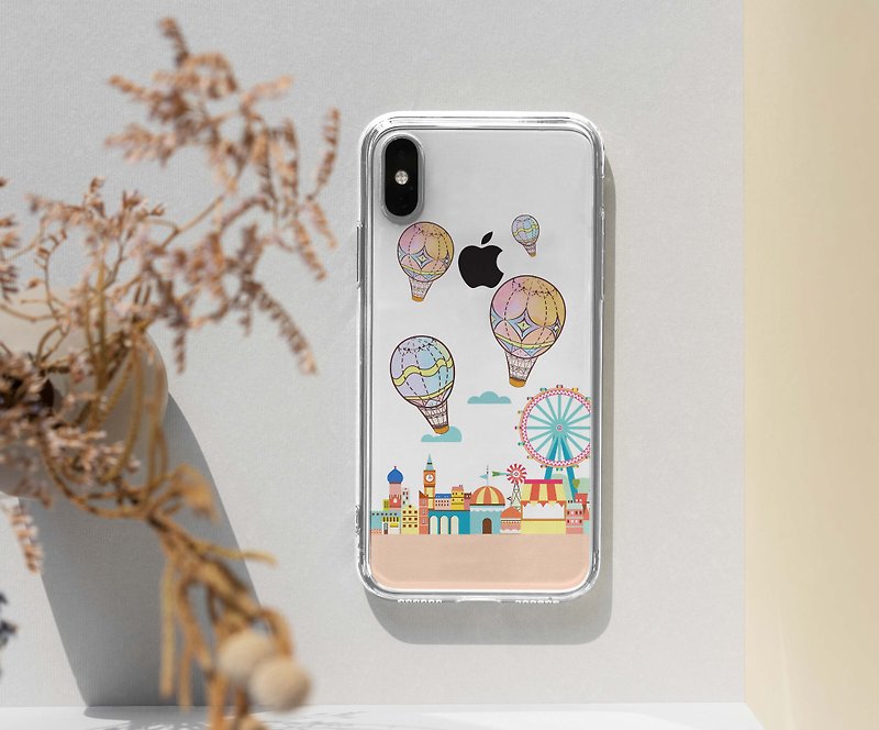 熱氣球輕氣水晶透明果凍手機殼iPhone X 8 8 plus 7 7+ Samsung - 手機殼/手機套 - 矽膠 透明