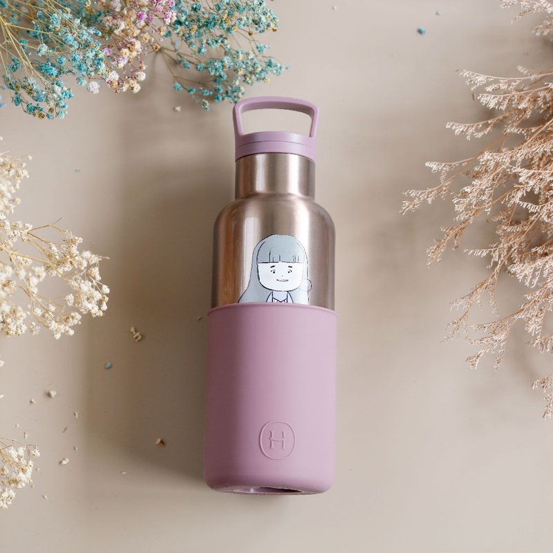 Exclusive customized product [Si Yan Hui] 480ml thermos bottle | Honey powder gold bottle series - Customized Portraits - Other Metals Pink