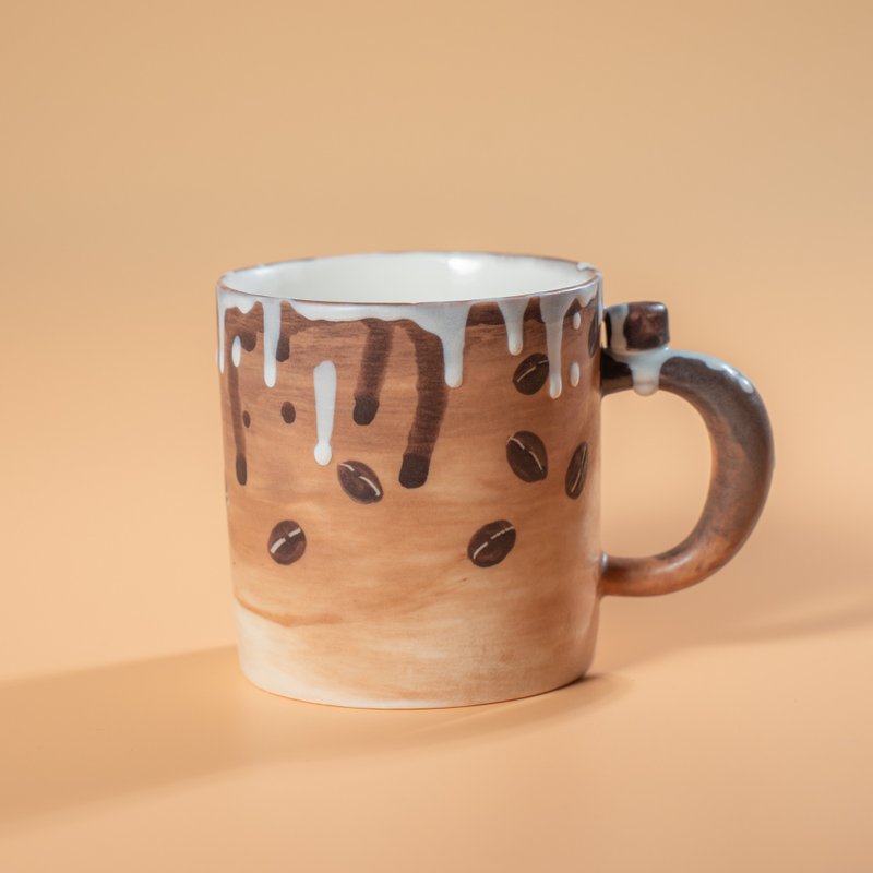 Chocolate Coffee Mug Coffee Lover Gift Handmade Dessert-themed Tea Cup Espresso - Mugs - Pottery Brown