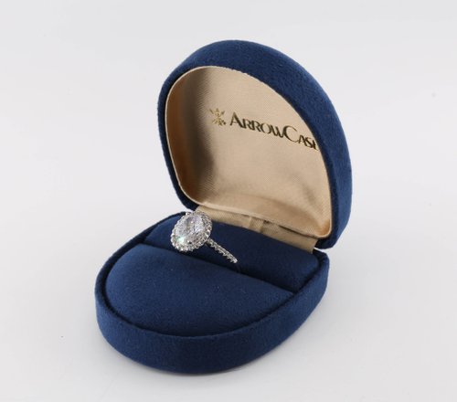 AndyBella Jewelry 戒指盒, 寶石藍系列珠寶盒, 日本原裝進口
