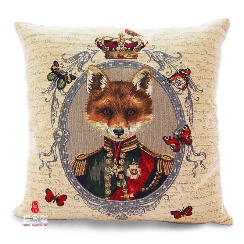 European Royal Jacquard Pillow Knitting Limited 1 Forest Royal Fox General Creative Gift Design - Pillows & Cushions - Cotton & Hemp 