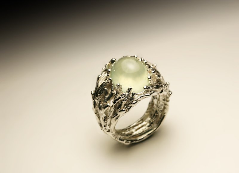 Large Stone grape branch Silver Ring - General Rings - Other Metals Silver