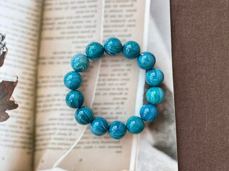 大漆藍色調手串 - 手鍊/手環 - 其他材質 藍色