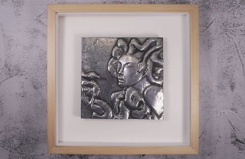 移動的金工教室-輕鬆學錫雕 錫雕 蛇髮女妖梅杜莎 畫框