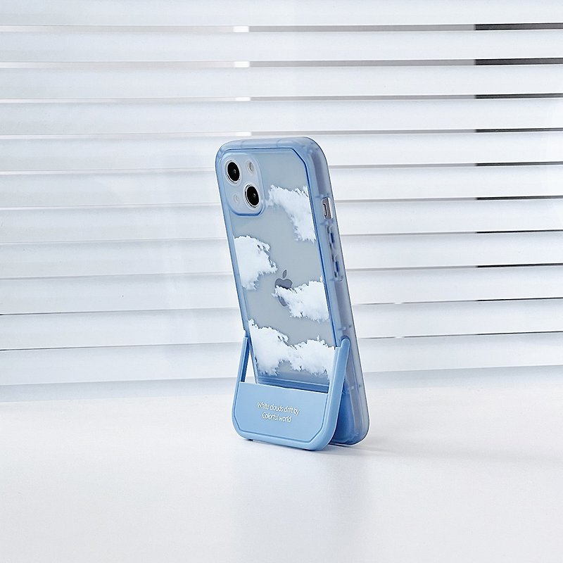 Blue Sky and White Cloud Stand iPhone Soft Case - เคส/ซองมือถือ - วัสดุอื่นๆ 