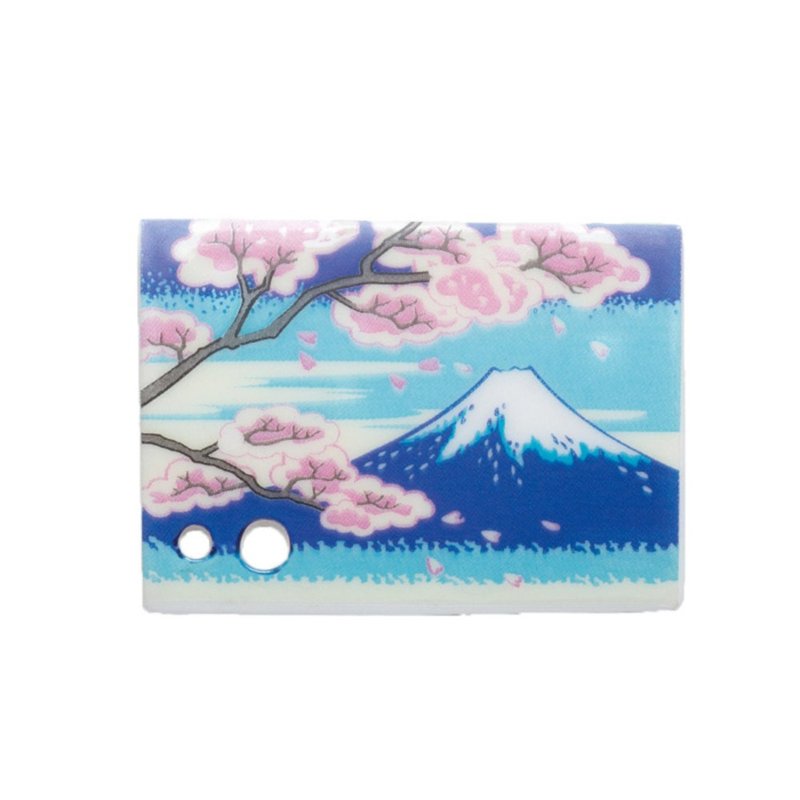 Fujiyama / Fujitosakura Porcelain Incense Stand Fujiyama / Fujitosakura, Japan Mt. Fuji and Cherry Blossoms - ของวางตกแต่ง - เครื่องลายคราม 