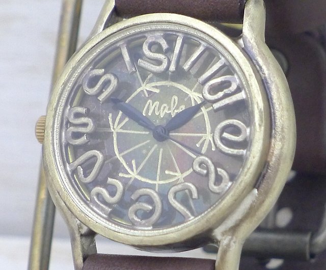 手作り腕時計 S Watch8 B Rev 逆回転 32mm Brass 真鍮 7a Rev ショップ 手作り時計 渡辺工房 腕時計 Pinkoi