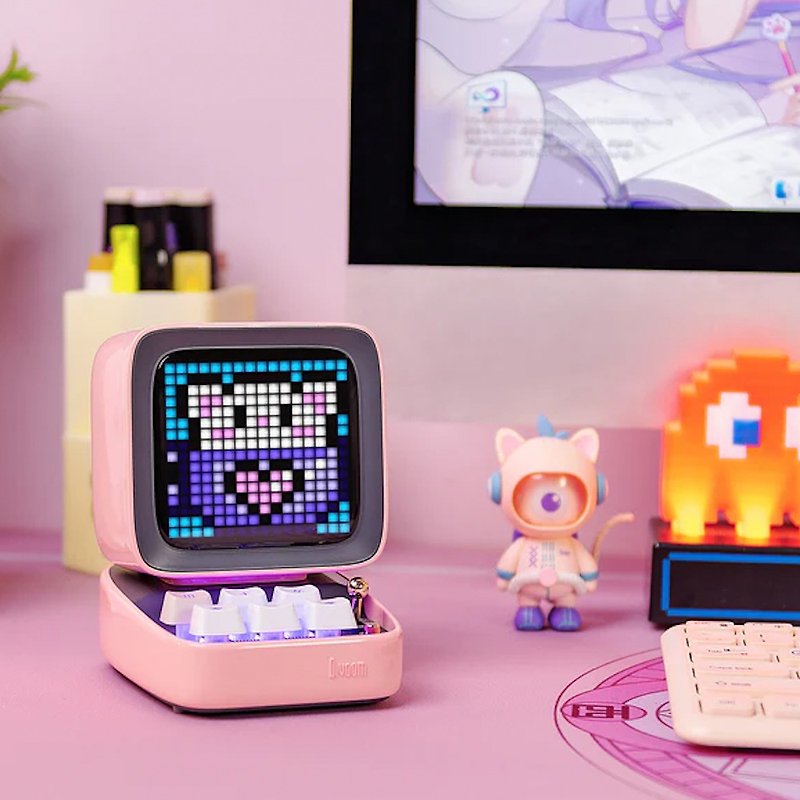 [Free shipping in stock] DIVOOM DITOO PRO Pixel Retro Bluetooth Speaker | Pink - ลำโพง - วัสดุอื่นๆ สึชมพู