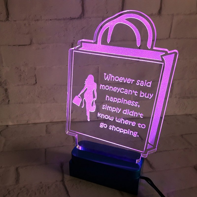 文青夜燈 - 文青購物袋 - 燈具/燈飾 - 壓克力 透明