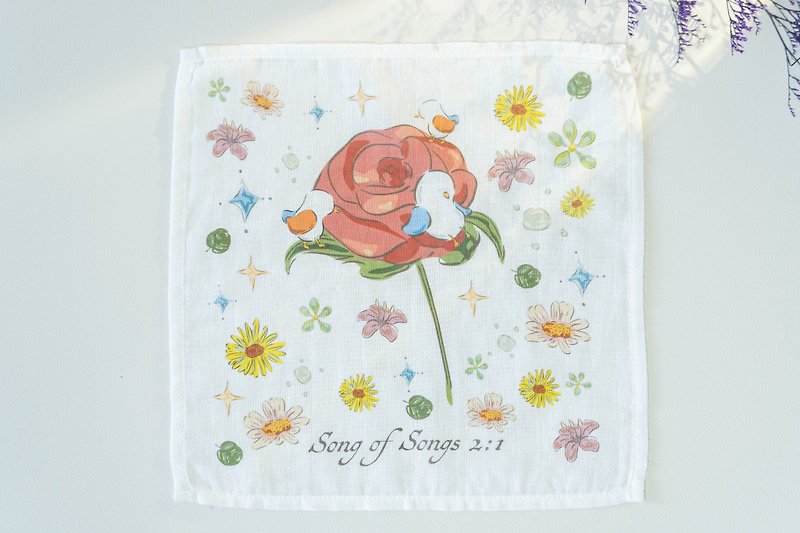 Glen and Flower Cotton Handkerchief - Handkerchiefs & Pocket Squares - Cotton & Hemp Multicolor