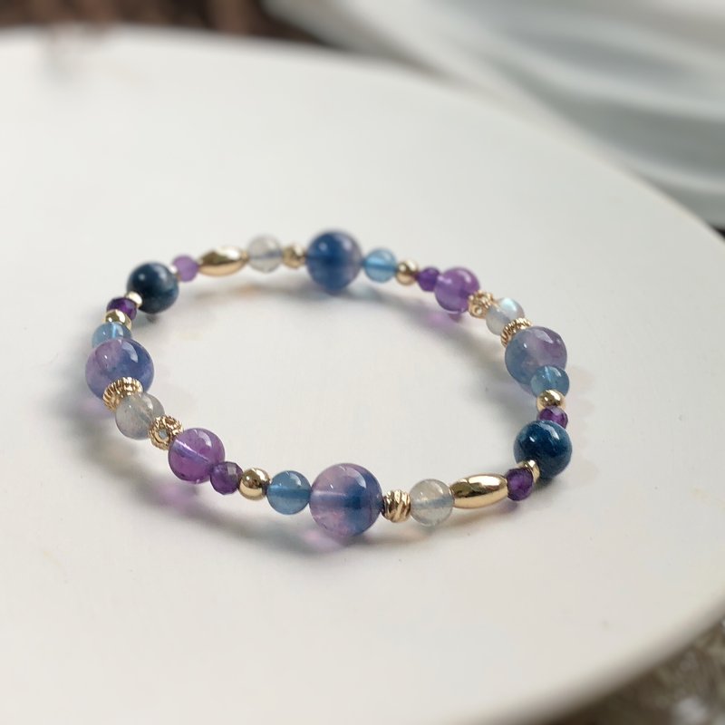 Stone, Amethyst, Sapphire, Labradorite Natural Stone Bracelet - Bracelets - Semi-Precious Stones 