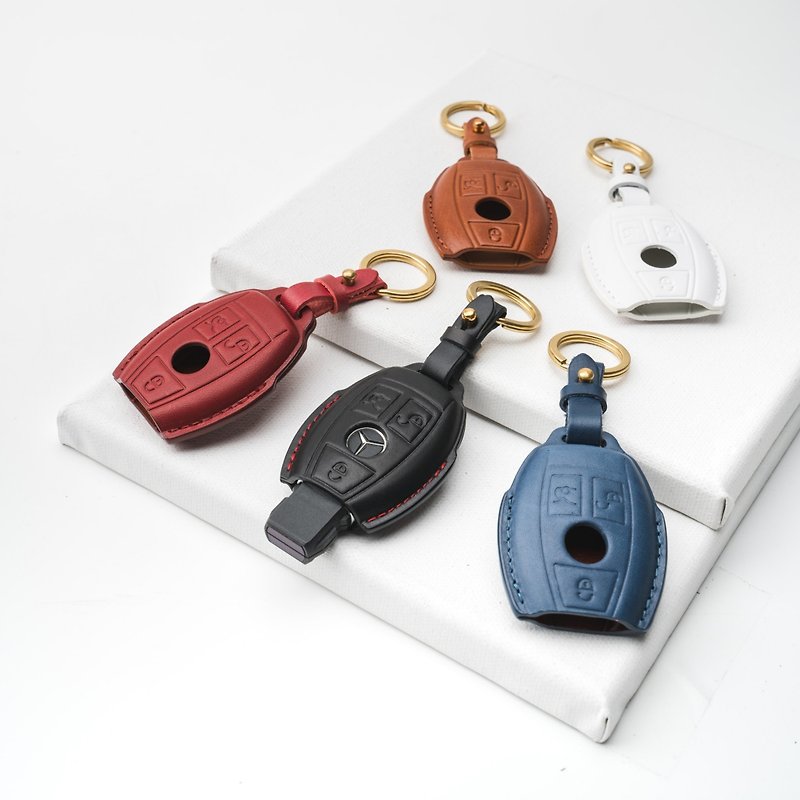 Benz W204 C300 W205 W213 CLA GLE GLC Benz Key Leather Key Case - Keychains - Genuine Leather 