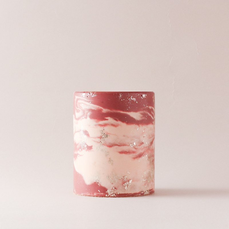 再生石材金箔大理石ペン立て-クリスマスレッド - ペン立て・卓上収納 - サステナブル素材 レッド