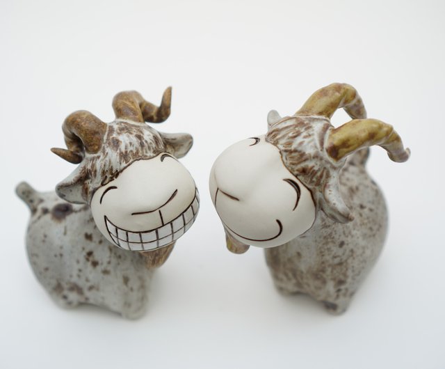 Goat, handmade ceramics, Smiling Goat - Shop stuckwithclay Items for  Display - Pinkoi