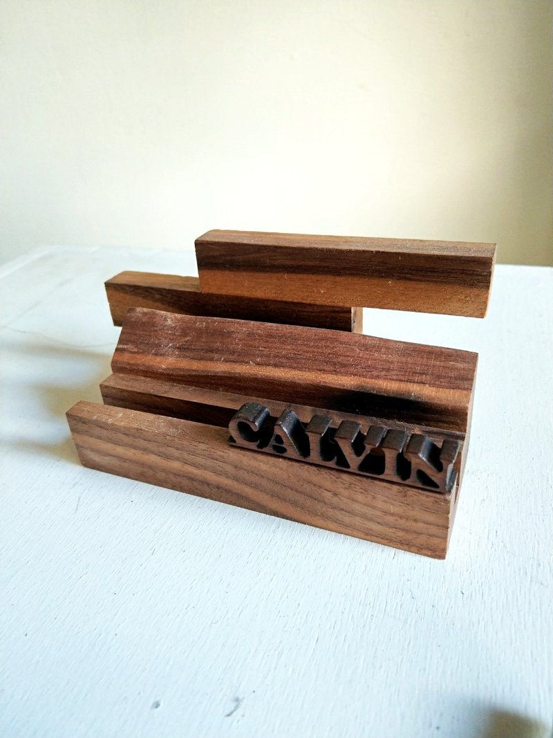 CL Studio [modern minimalism - geometric style wooden phone holder / business card holder] N72 - ที่ตั้งบัตร - ไม้ 